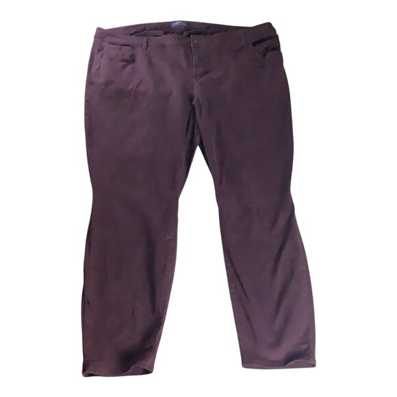 Old Navy Rockstar Mid-Rise Pants Womens Size 28 Plus Reg Purple Stretchy Skinny - Picture 14 of 16